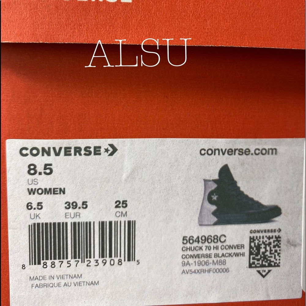 Converse Chuck 70 High Top Leather Black White W - Picture 8 of 8